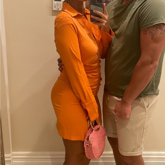 H&M Button Up Mini Dress Size M - Picture 3 of 3